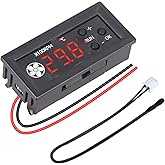 Fan Temperature Controller, ICSTATION DC 12V PWM 4-Wire Fan Speed Controller Module with Temperature Probe Digital Display ℃ Temperature Controlled Governor for 3A Fan PC