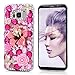 Galaxy S8 Case,Samsung Galaxy S8 Case 3D Handmade Bling Colorful Diamonds Champagne Flower Butterfly Shiny Sparkle Rhinestone Gems Crystal Clear Full Body Protection Hard PC Cover by Mavis's Diary