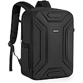 MOSISO Camera Backpack, DSLR/SLR/Mirrorless Camera Bag Waterproof Symmetric Geometric Hard Shell with Tripod Holder&15-16 inch Laptop Compartment Compatible with Canon/Nikon/Sony, Black