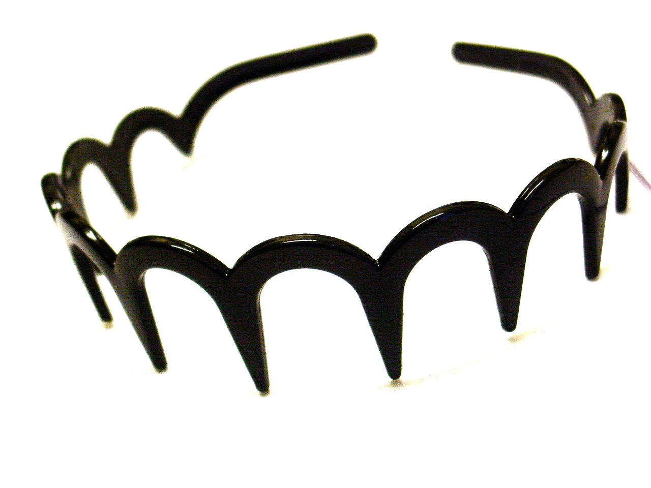 La Peach Fashions Teenagers Popular Shark Tooth Alice Band Great For Holding Hair In Shape Zig Zag Design (Black)