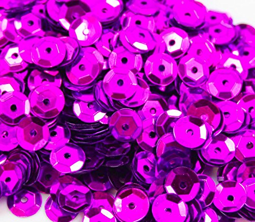 5000+ Round Cupped Sequins Sewing Craft Confetti Mix Colours Confetti Trimmings by Accessories Attic (Purple)