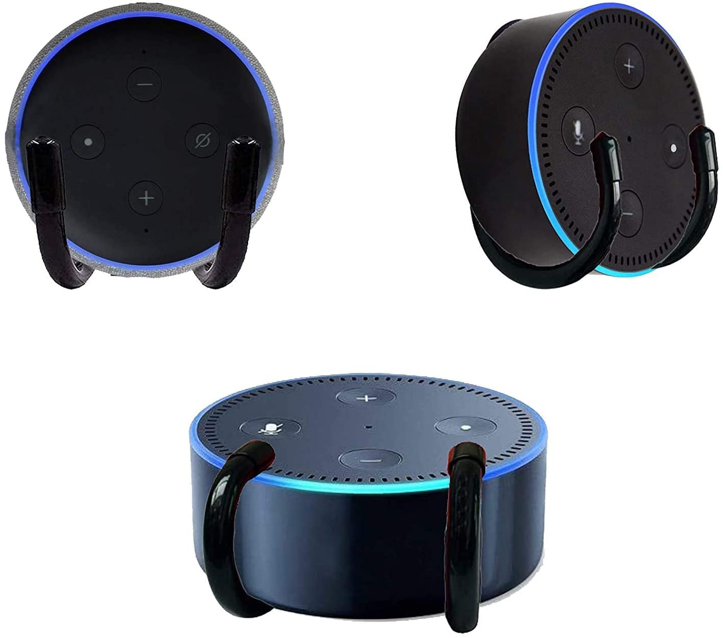 AUXPhome Adjustable Metal Rack Wall Mount Stand Holder Bracket Hanger for Dot (1st Gen) Dot (2nd Gen) Dot (3rd Gen) Generation - No Speaker Included - No Drilling - 1 Pack