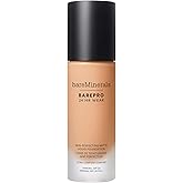 bareMinerals Barepro Performance Wear Liquid Foundation SPF 20, Breathable Makeup for Face, Full Coverage, 24HR Wear, Natural Matte Finish, Vegan