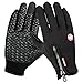 Winter Gloves, ONSON Touch Screen Gloves Black Gel Men & Women Gloves for Cycling, Running, Climbing and Winter Outdoor Sports- Windproof and Adjustable Size