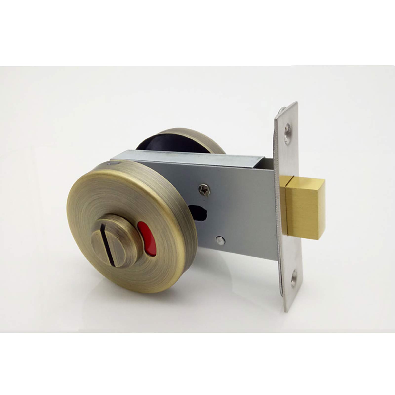 Stainless Steel Door Lock Bathroom Turn and Release,Turn and Release with Privacy Indicator Bolt Vacant Engaged for Toile Restroom