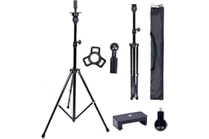 EERYA Wig Stand Tripod Mannequin Head Stand Heavy Duty Metal Adjustable Tripod Stand for Multiple Wig Head Styling Making Wigs Displaying Cosmetology Hairdressing Training Manikin Head with Carry Bag
