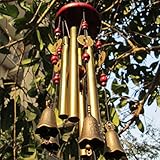 Infinal Wind Chimes Wood Copper Alloy Oversized