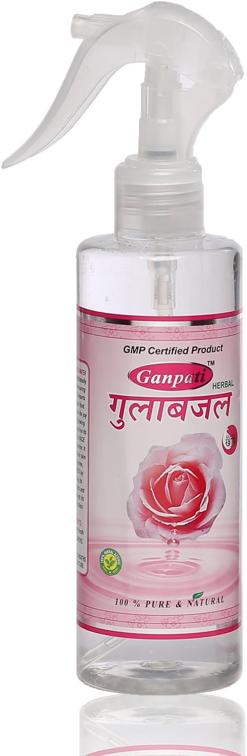 Ganpati Herbal Natural & Chemical Free Rose Water Spray- 200ml
