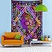 BLEUM CADE Tie Dye Purple Burning Sun Tapestry Psychedelic Celestial Sun Moon Planet Bohemian Tapestry Wall Hanging Mandala Boho Hippie Tapestry