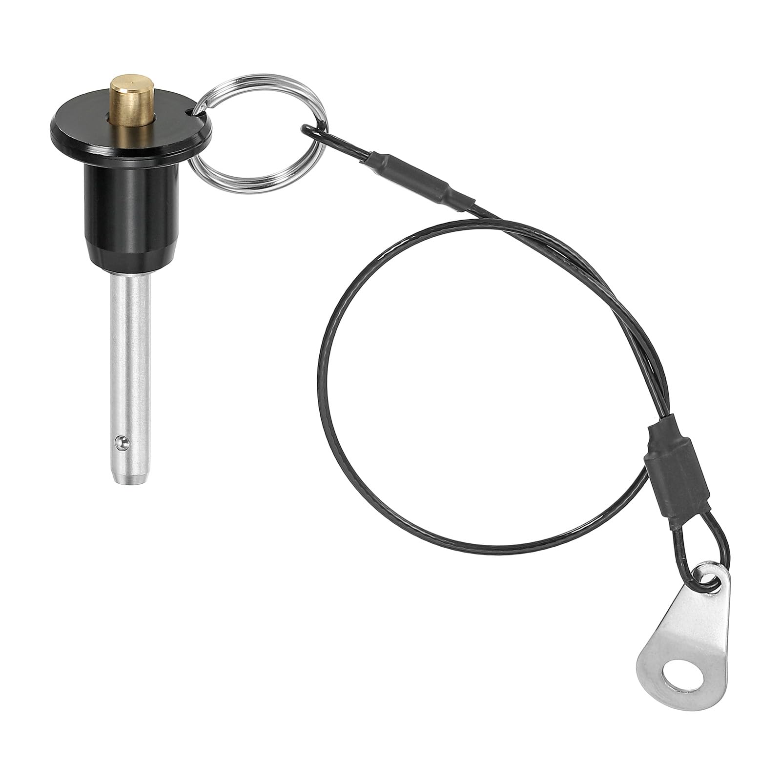 PATIKIL Quick Release Pin 3/16" x 0.79", Ball Locking Pin 304 Stainless Steel Quick Release Fastening Safety Locating Pins with Push Button 25 cm Lanyard Cable (5 x 20mm)