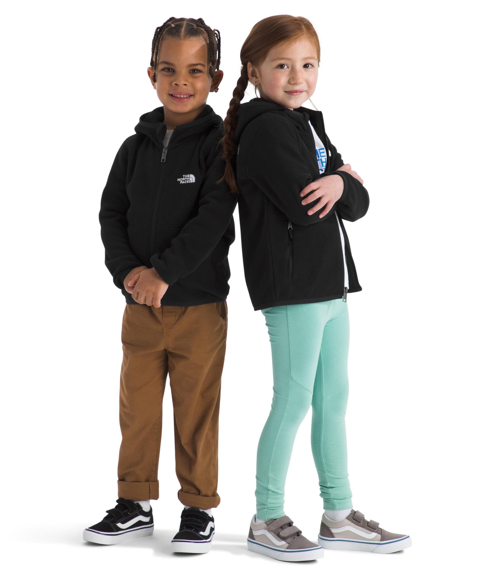 Photo 1 of ***STYLE DIFFERS NO POCKETS*** THE NORTH FACE Kids' Glacier Lightweight Full Zip Hooded Jacket | Fleece Top with 3 Piece Hood, Secure-Zip Hand Pockets, TNF Black, 3