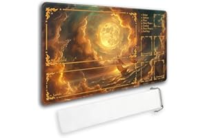 MATPYOS Durable MTG Playmat TCG Playmat with Zone and Locking Edges for MTG Gaming - includes Waterproof Storage Bag (playmat (8),with zone)