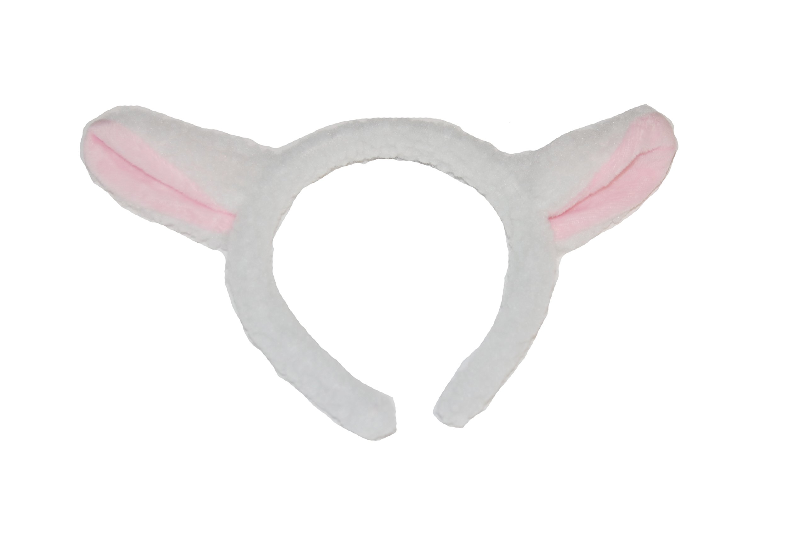 GIZZY® Adults, Childrens Fancy Dress White and Pink Lamb, Sheep Ears on Head band.