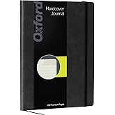 Oxford Journal, Lined Writing Notebook, Writer's Journal, Classic Notebook for School or Office, 192 Pages, 7.5" x 9.5", Hardcover, Black (75506)