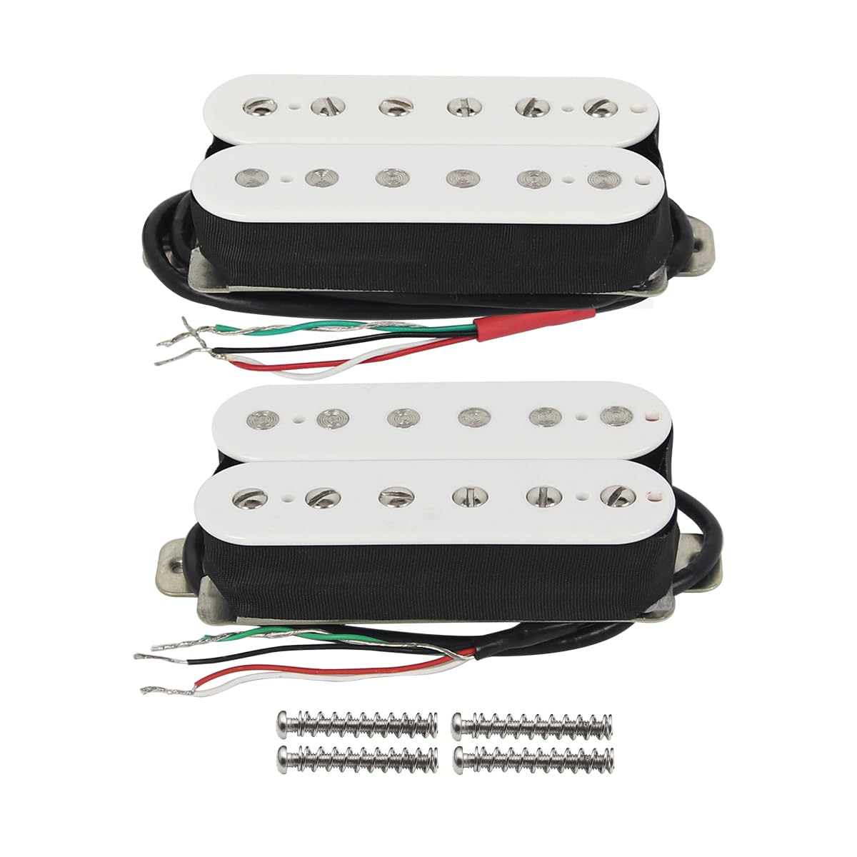 FLEOR Alnico 2 Humbucker Pickup HBA2 Electric Guitar Humbucker Neck and Bridge Pickup Set, White