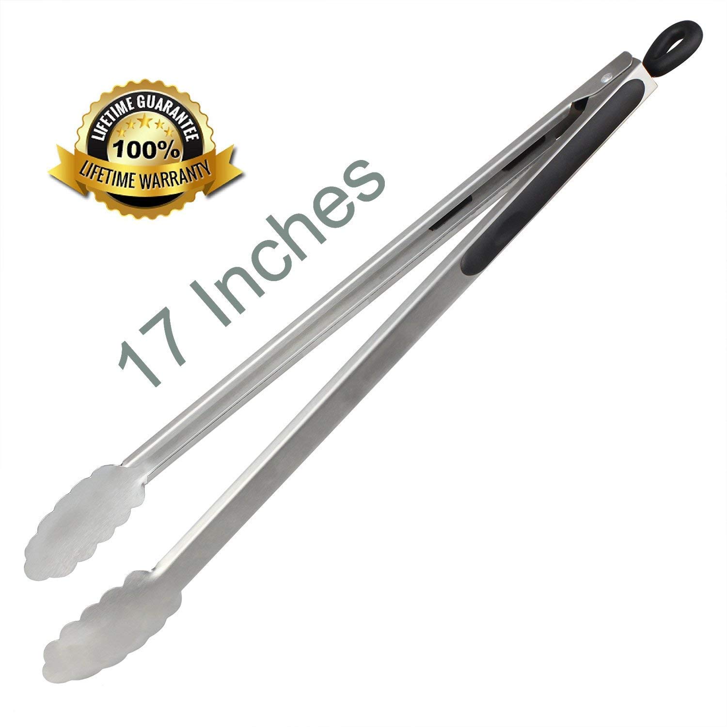DAILY KISN Premium StainlessSteel Locking Grill Tongs 3.6, Black 17