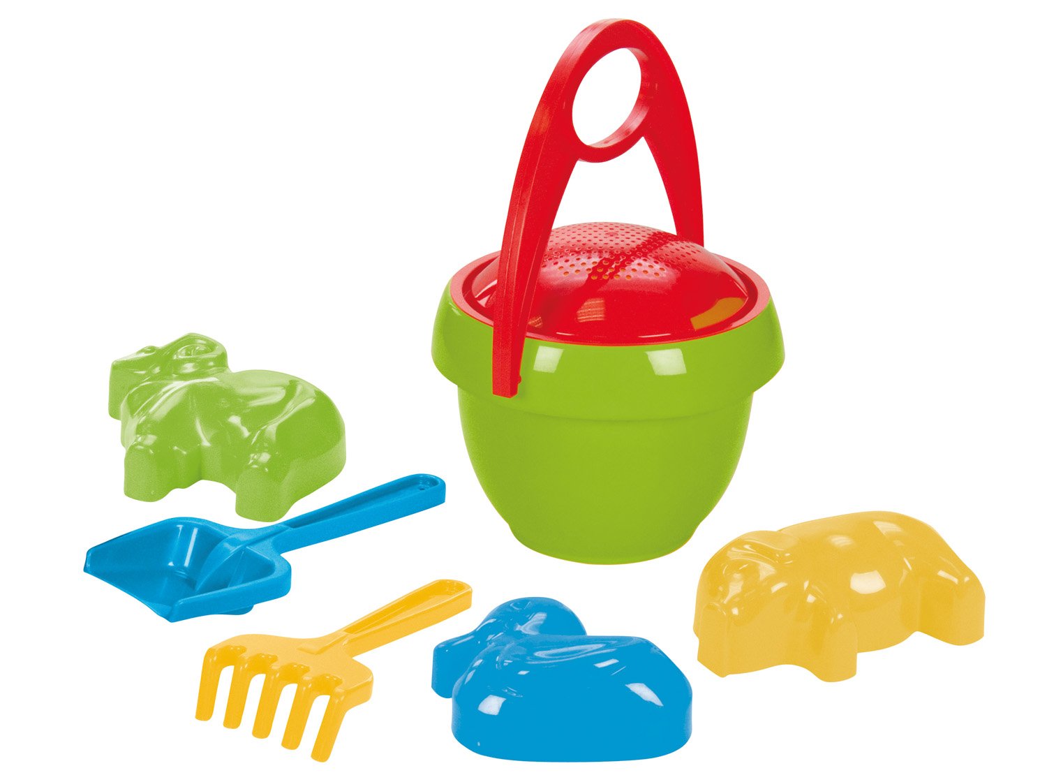 SIMM Spielwaren 5320 Happy Sand 7 Piece Playset, Multicoloured