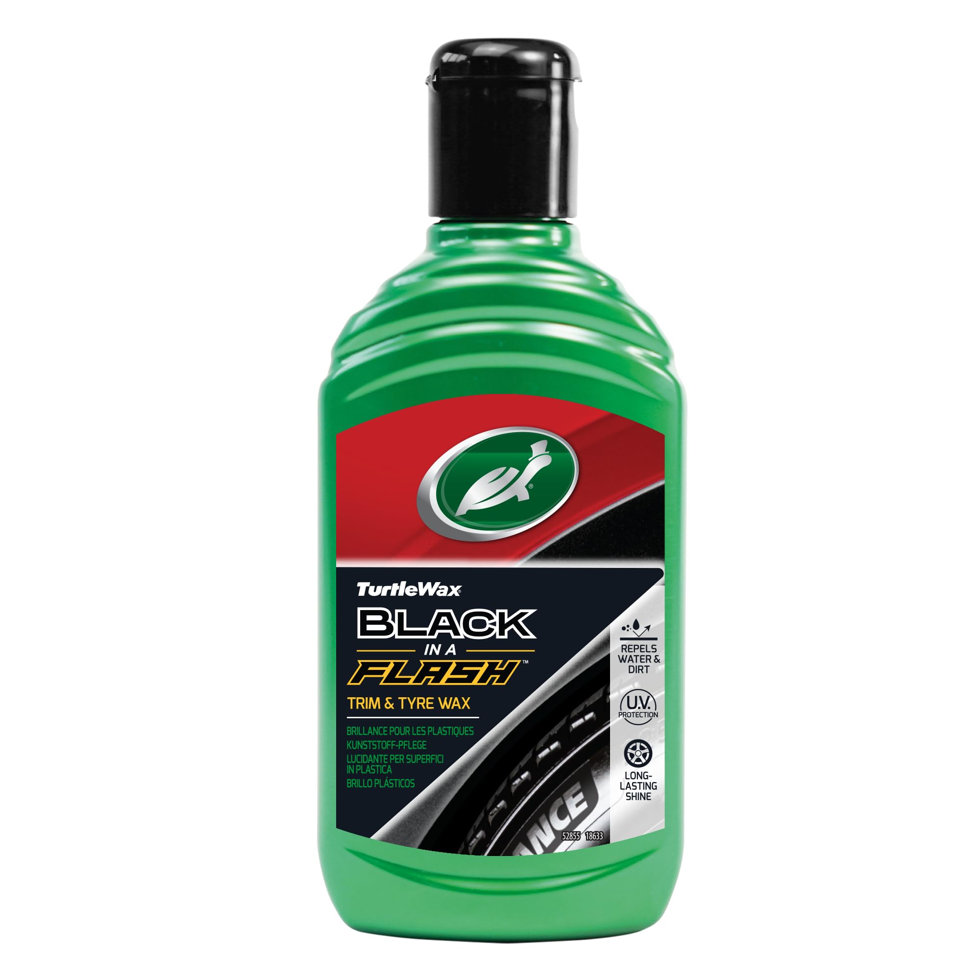 Turtle Wax 52812 Black In A Flash Restorer For Exterior Plastic & Tyres 300ml