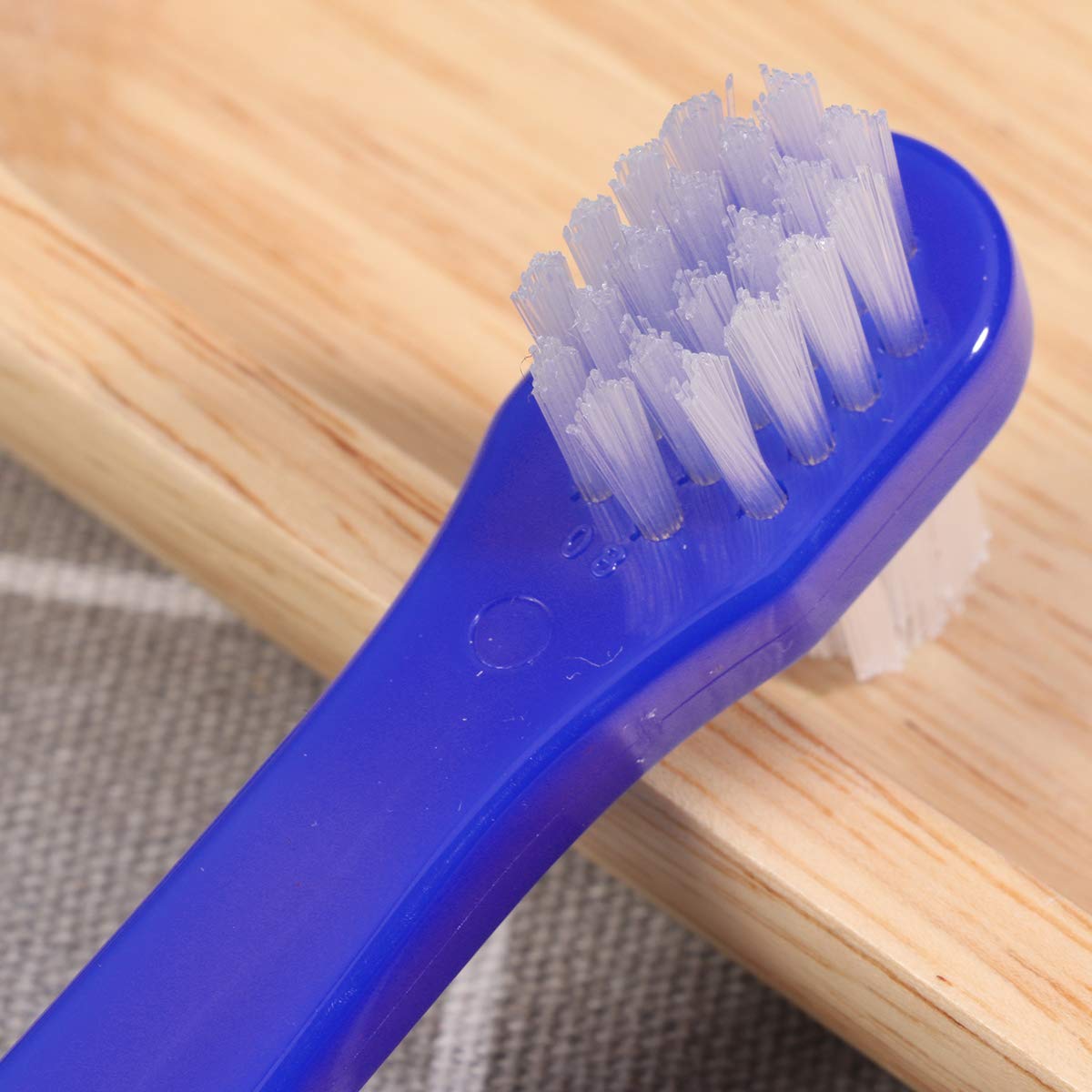 HEALIFTY 2Pcs Dual Head Toothbrushes T-Shape Denture Dedicated Toothbrush Tool (White + Blue) : Baby