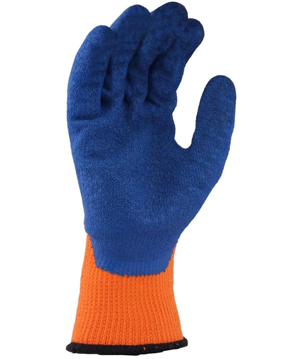 UCI Koolgrip-II Thick Latex Palm Coated Gloves - Orange Hi-vis - Large - 1 Pair