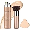 Airbrush Foundation Spray Makeup Set, Hydrating and Moisturizes Face Prime, Long Lasting Waterproof Full Coverage Foundation Mist for Color Correction, Brighten, Matte Finish, 2.36oz - #3 Nude