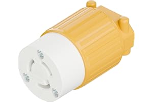 NEMA L5-15R Locking Connector, Twist Lock Female 15Amp 125Volt Generator Socket, Industrial Grade Lock in Female 15A/125V Rec