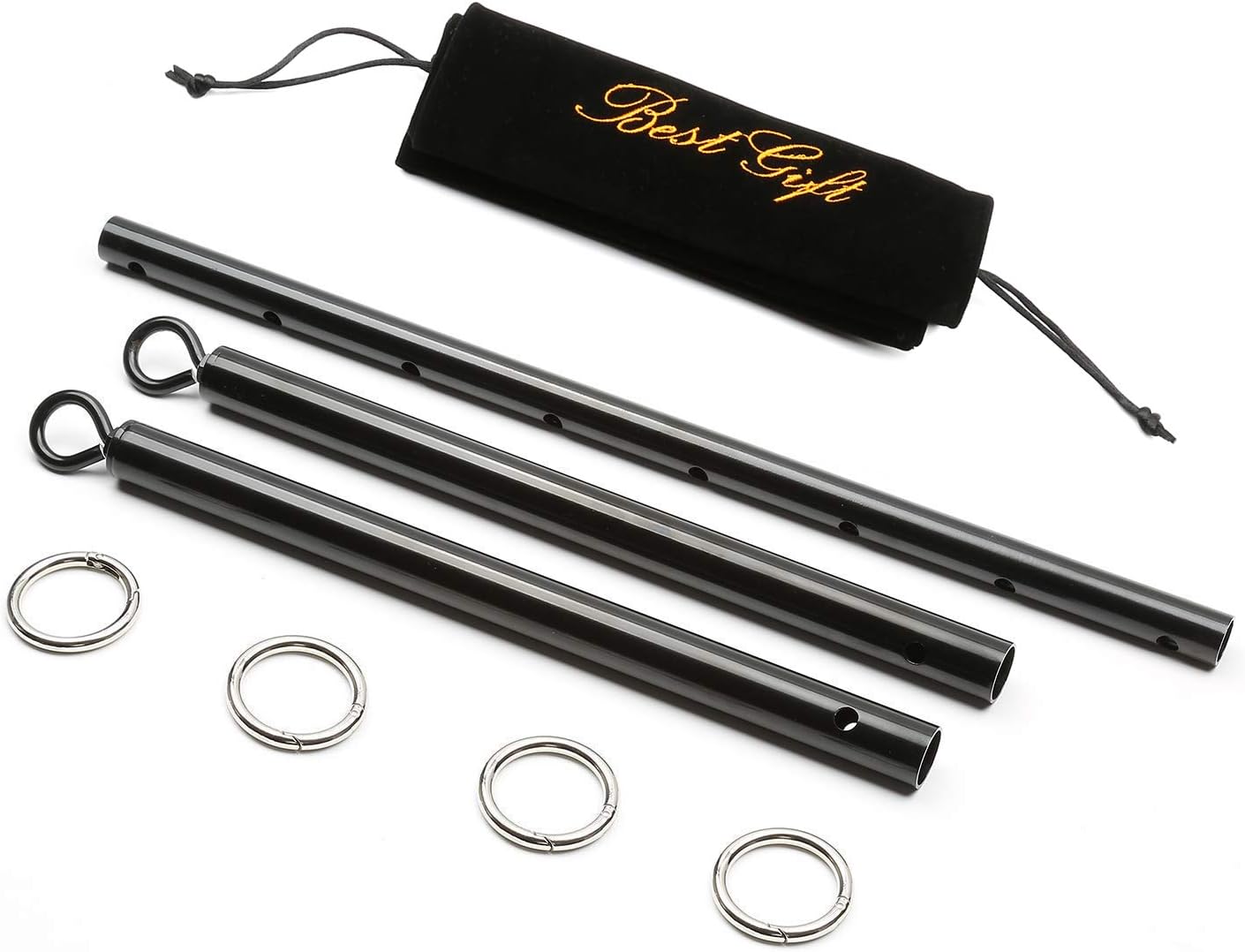 PKBQUEEN Expandable Black Spreader Bar for Sports Safe Training Aid Ankle Weight Home Yoga