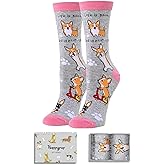 HAPPYPOP Funny Dog Socks for Women - Dachshund Bulldog Corgi Dog Mom Gifts for Women Teens