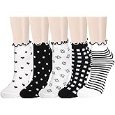 Benefeet Sox Ruffle Ankle Socks for Women Girls Cute Frilly Lettuce Short Socks Fun Novelty Patterned Casual Cotton Sock