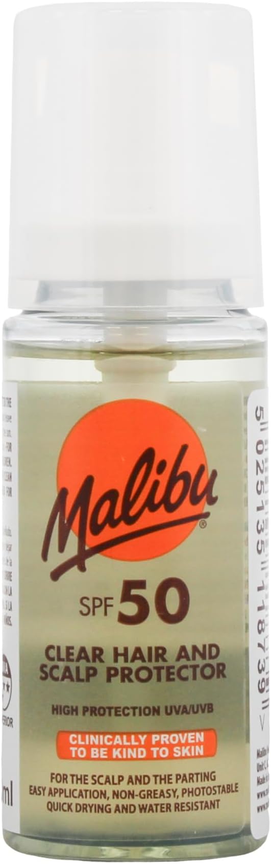 Malibu Sun Clear Hair Scalp Protector Spray SPF 50 Non-Greasy 50ml