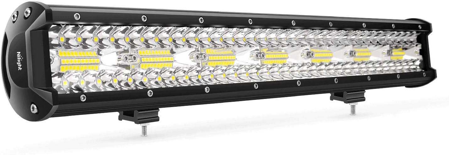 Nilight 18024C-A 420W 20Inch Triple Row Flood Spot Combo 42000LM Bar Driving Boat Led Off Road Lights for Trucks, 2 Years Warranty: Automotive