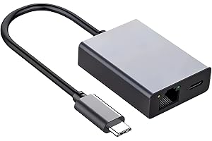 USB-C to Ethernet Gigabit Adapter with 100W Power Delivery, 1000 Mbps Ethernet to Type C,Thunderbolt 3 to RJ45 LAN Network Ad