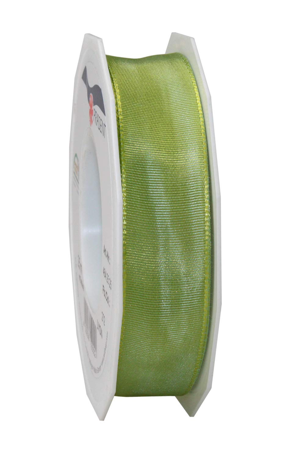 Präsent - Lyon Wired Taffeta Ribbon Pistachio 25 mm Width, 25 m Length — image 1