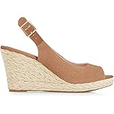 Juliet Holy Womens Ankle Strap Espadrille Wedges Round Open Toe Platform Slingback Slip on Peep Toe Sandals Comfort Summer Shoes