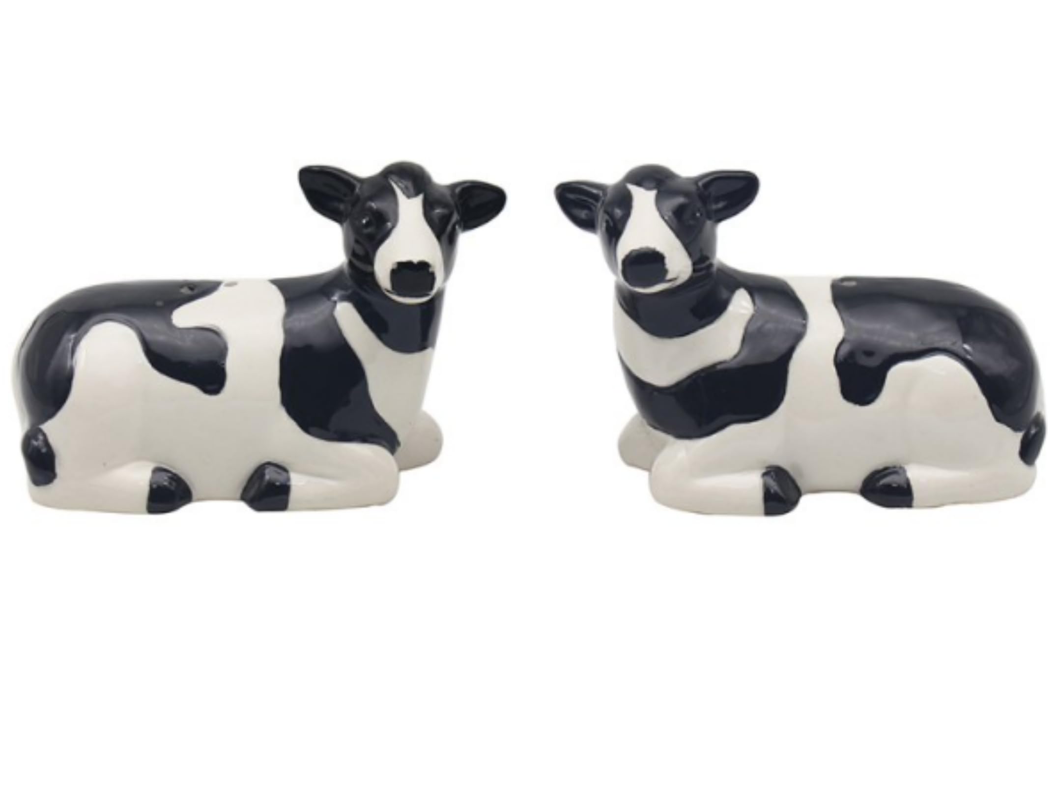 Lesser & Pavey Salt & Pepper Set for All Types of Kitchen | Ceramic Salt & Pepper Shaker Set | Lovely Salt & Pepper Pots | Salt Shaker & Pepper Shaker Suitable for Home (Cow)