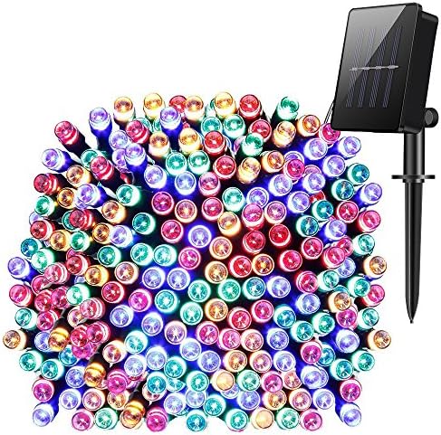 Solar String lights Targherle Fairy String Lights 72ft 200 LED Waterproof Ambiance Lighting Christmas Lights for Outdoor, Patio, Lawn, Landscape, Fairy Garden, Home, Christmas, Wedding (Multi-color)