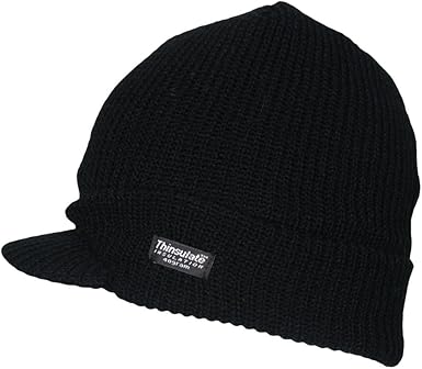 mens beanie hat with peak