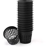HAZOULEN Plastic Net Cups Pots for 3 Inch Holes for Hydroponics, 15 Pack | Garden