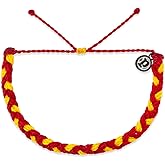 Pura Vida Bracelet Braided Stackable Bracelet for Women, One Size, Red & Yellow