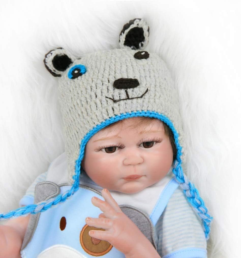 ZIYIUI 17 inch 45cm Reborn Baby Dolls Realistic Handmade with Soft Cotton Body That Look Real Lifelike Newborn Preemie Baby Dolls Toys for Kids - Image 4