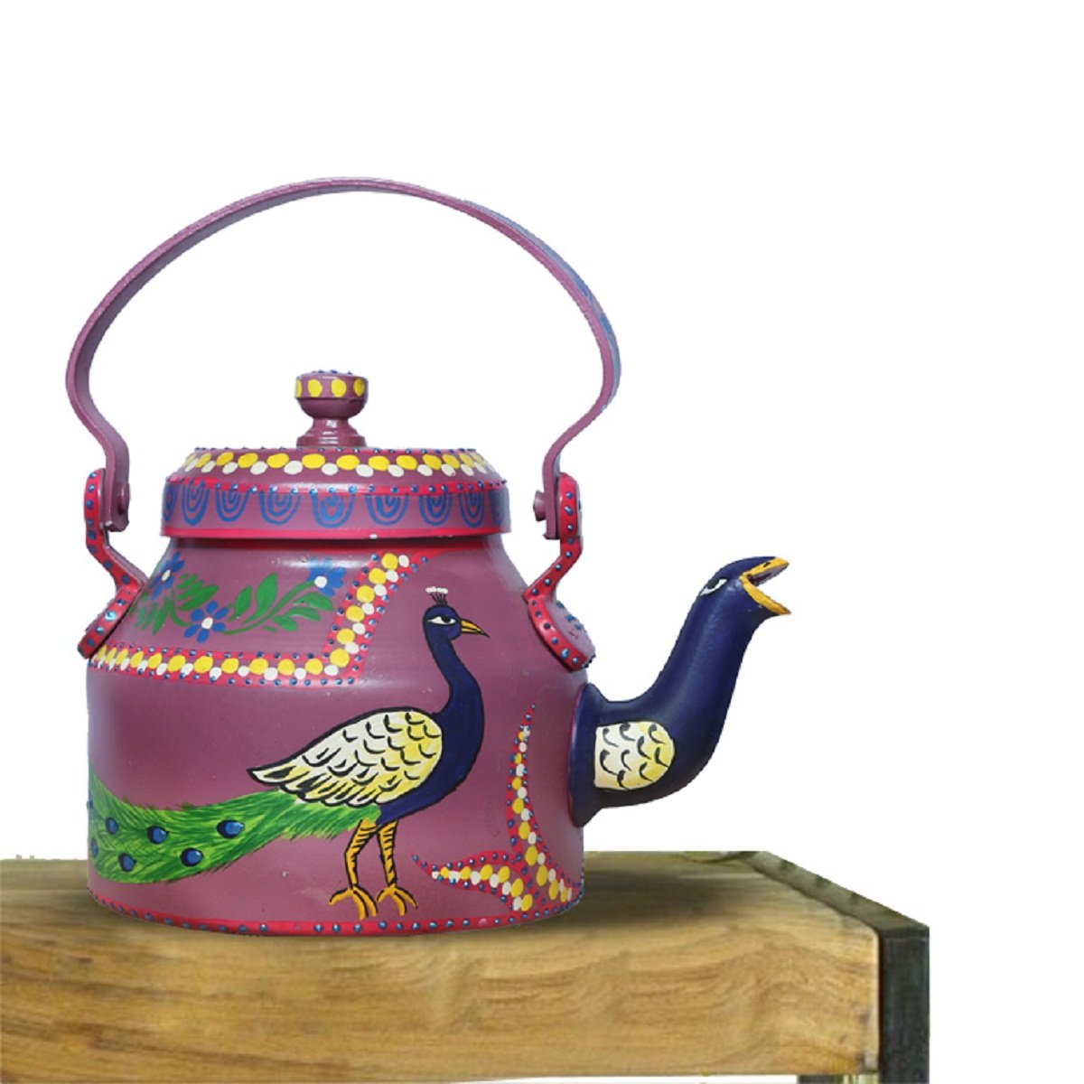 Keshav Industries Designer Aluminium Colorfull Tea Kettle Serving