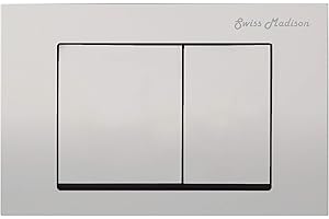 Swiss Madison Well Made Forever SM-WC002C Wall Mount Dual Flush Actuator Plate with Square Push Buttons in Matte Chrome