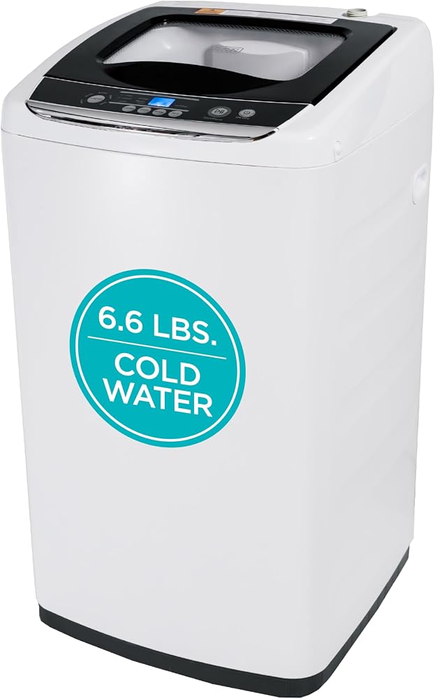 BLACK+DECKER 0.9 Cu. Ft. Portable Washer, 6.6 lb. Capacity, BPWM09W, White | 6.6 lb. Capacity Washing Machine for Homes & Apa