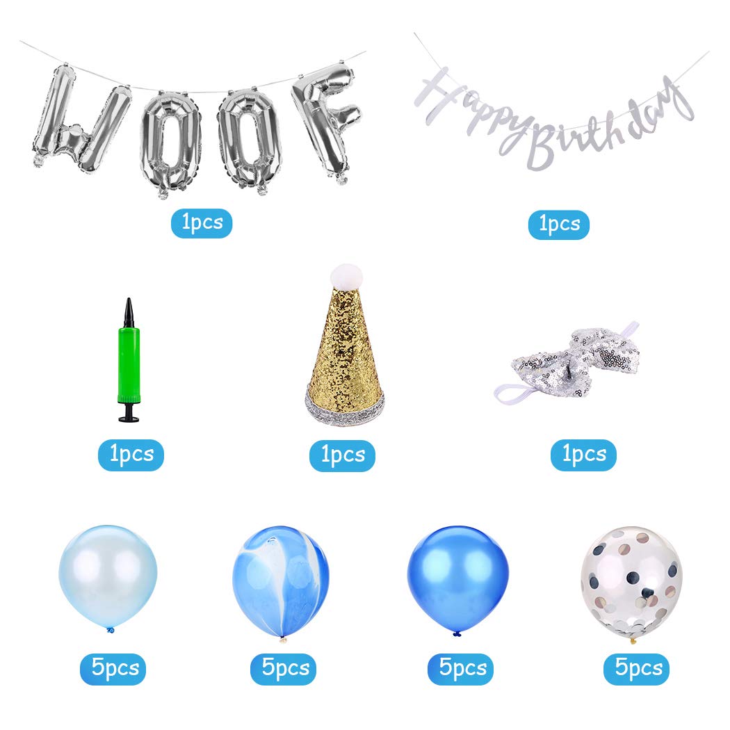 Legendog Pet Birthday Decorations Set Creative Party Supplies Party Favors for Cat Dog