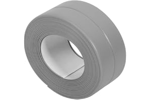 ZERODIS 3.2M Length Wall Caulk Strip Self Adhesive Tub Bath and Wall Sealing Strip Sink Basin Trim Kitchen(38mm3.2M Gray)