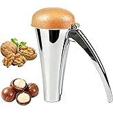 Kuars Gvni Walnut Cracker Heavy Duty, Pecan Opener with Metal Press Handle & Shelling Clip – No-Slip Comfort Grip Tool Suitable for Large Hard-Shell Nuts