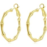 14K Gold Big Hoop Earrings for Women Sparkling Design Hypoallergenic Lightweight Womens Earring Unique Gold Jewelry