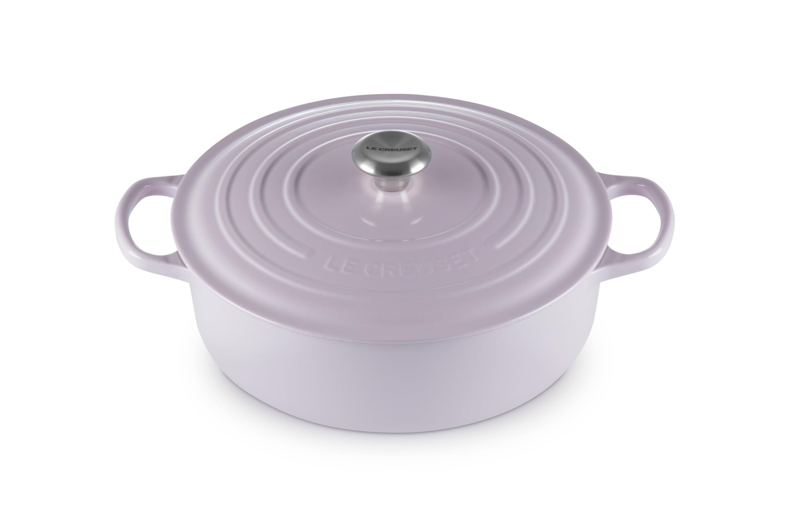 Le Creuset Enameled Cast Iron Signature Round Wide Dutch Oven, 6.75 qt., Shallot
