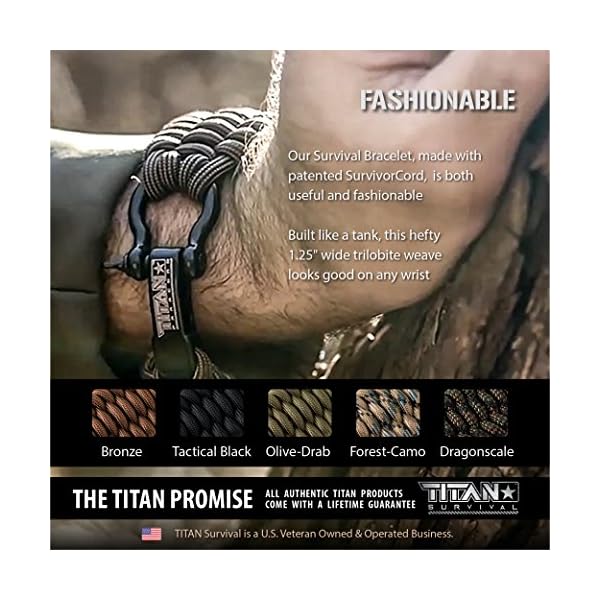 TITAN-Paracord-Survival-Bracelet-Made-with-Patented-SurvivorCord-550-paracord-fishing-line-snare-wire-and-waxed-jute-for-fires-FREE-eBooks-Included TITAN-Paracord-Survival-Bracelet-Made-with-Patented-SurvivorCord-550-paracord-fishing-line-snare-wire-and-waxed-jute-for-fires-FREE-eBooks-Included