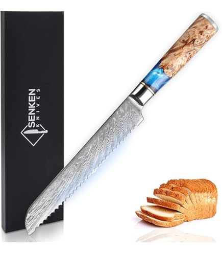 Amazon.com: SENKEN Damascus Steel Chef's Knife - Tsunami